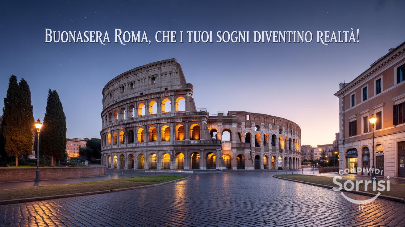 Buonasera Roma, che i tuoi sogni diventino realtà!