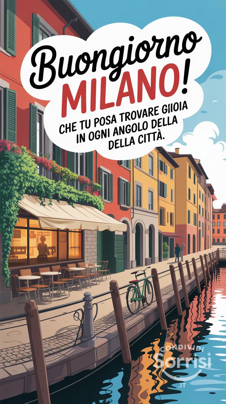 Buongiorno Milano! Che tu possa trovare gioia in ogni angolo della città.