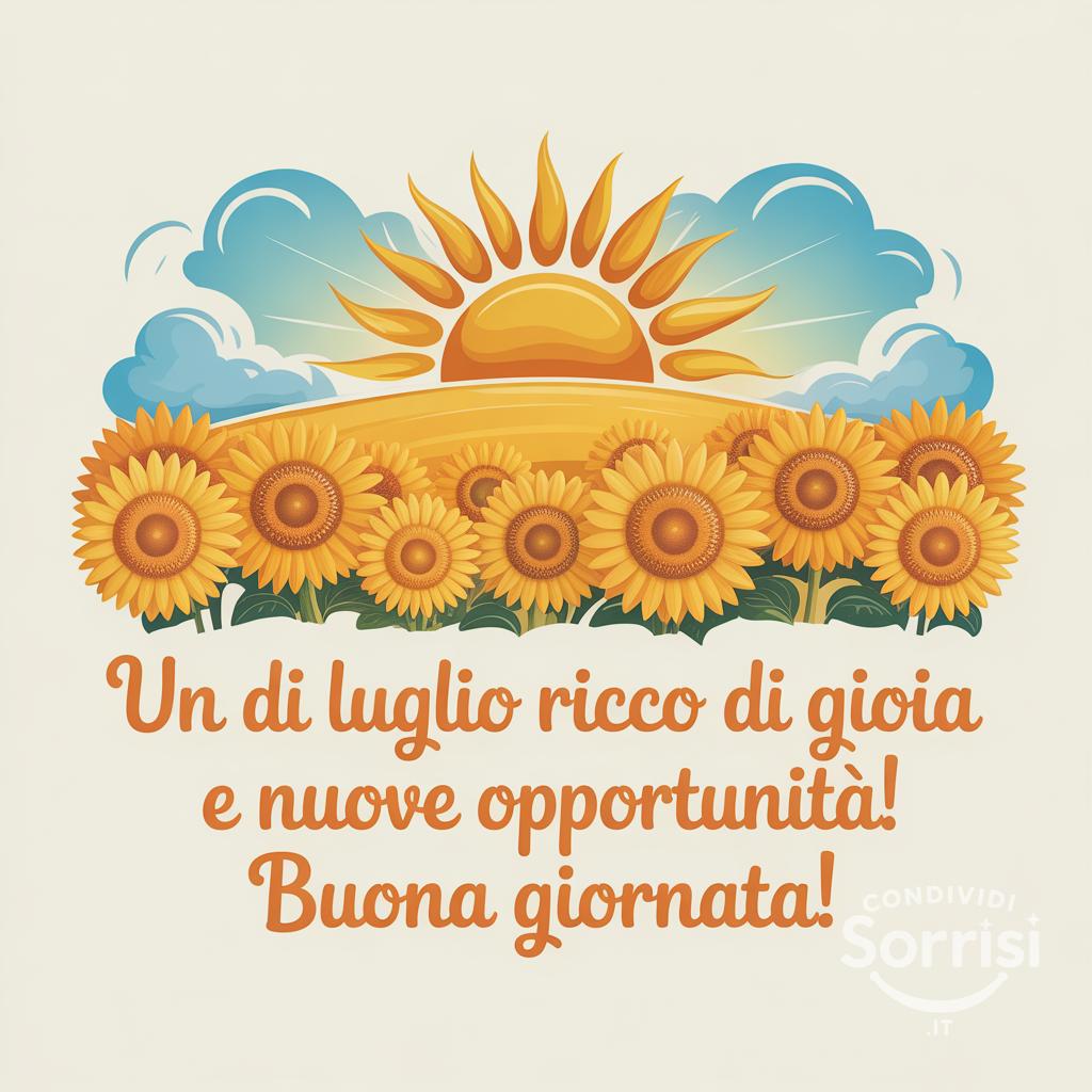 Un  di luglio ricco di gioia e nuove opportunità! Buona giornata!