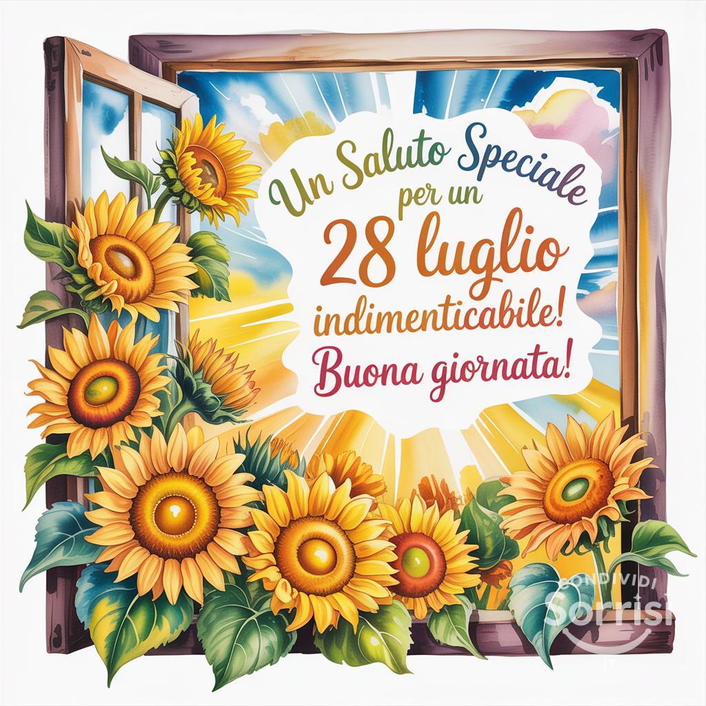 Un saluto speciale per un  28 luglio  indimenticabile! Buona giornata!