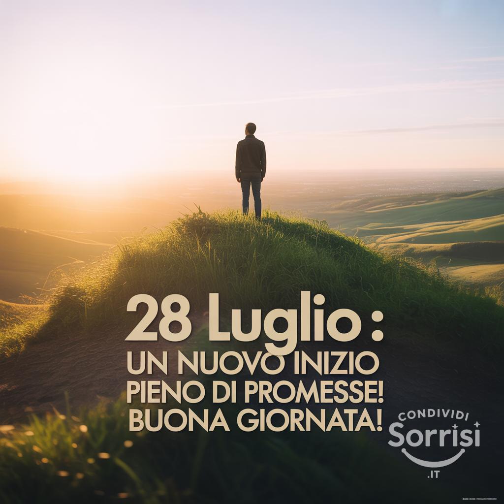 28 luglio : un nuovo inizio pieno di promesse! Buona giornata!