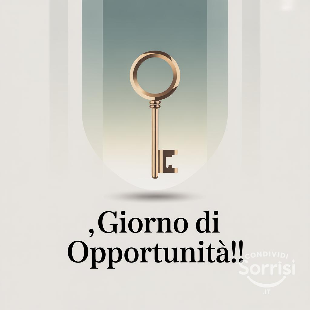, giorno di opportunità!