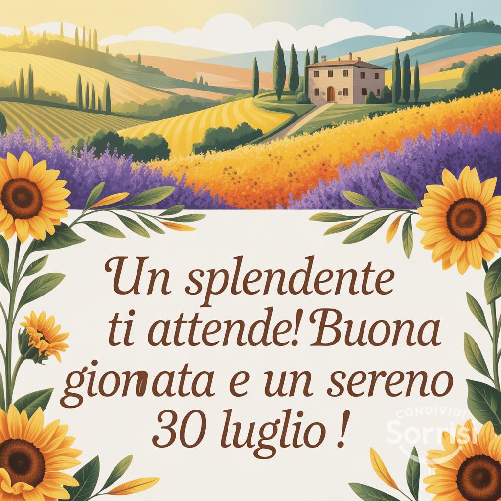 Un  splendente ti attende! Buona giornata e un sereno 30 luglio !