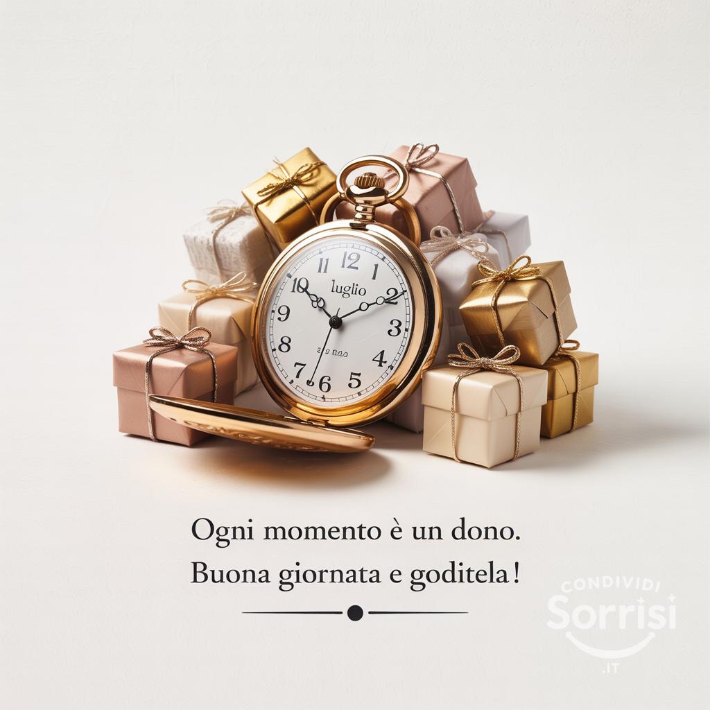 30 luglio : ogni momento è un dono. Buona giornata e goditela!