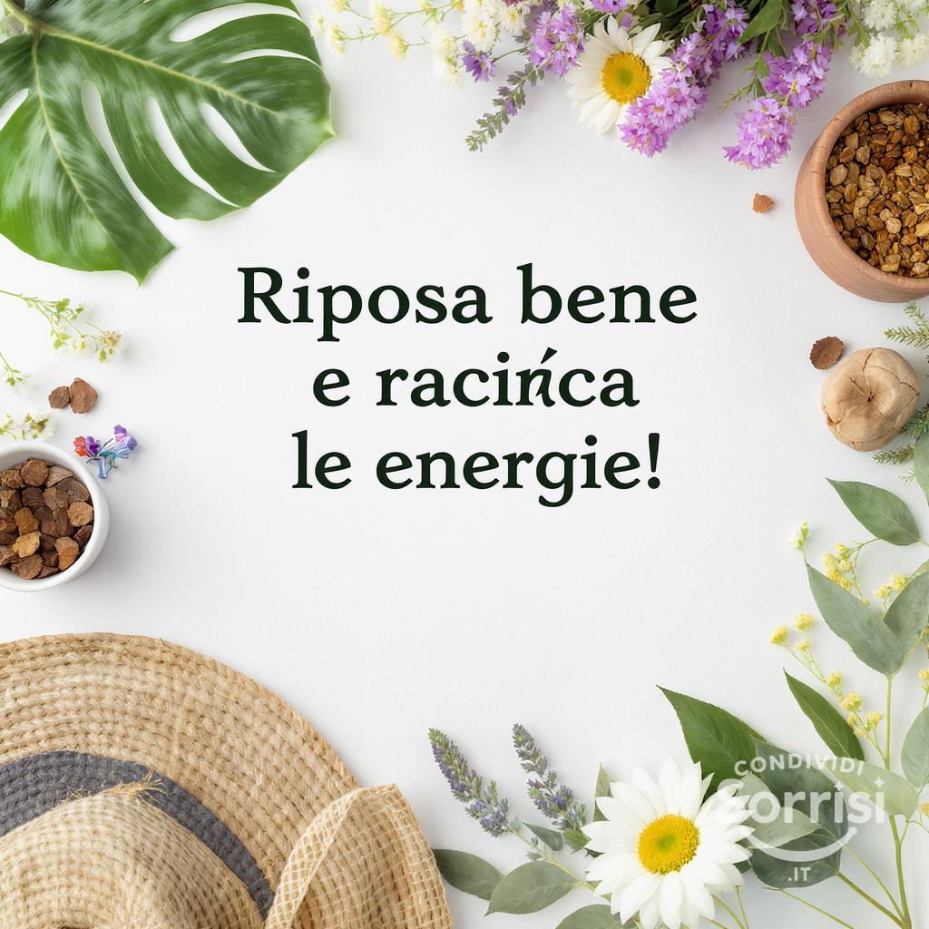 Riposa bene e ricarica le energie!