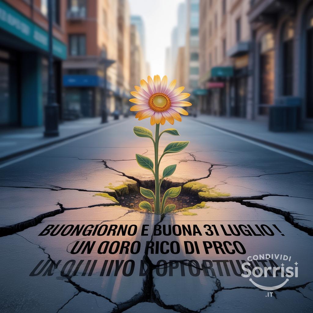 Buongiorno e buona  31 luglio ! Un giorno ricco di opportunità.