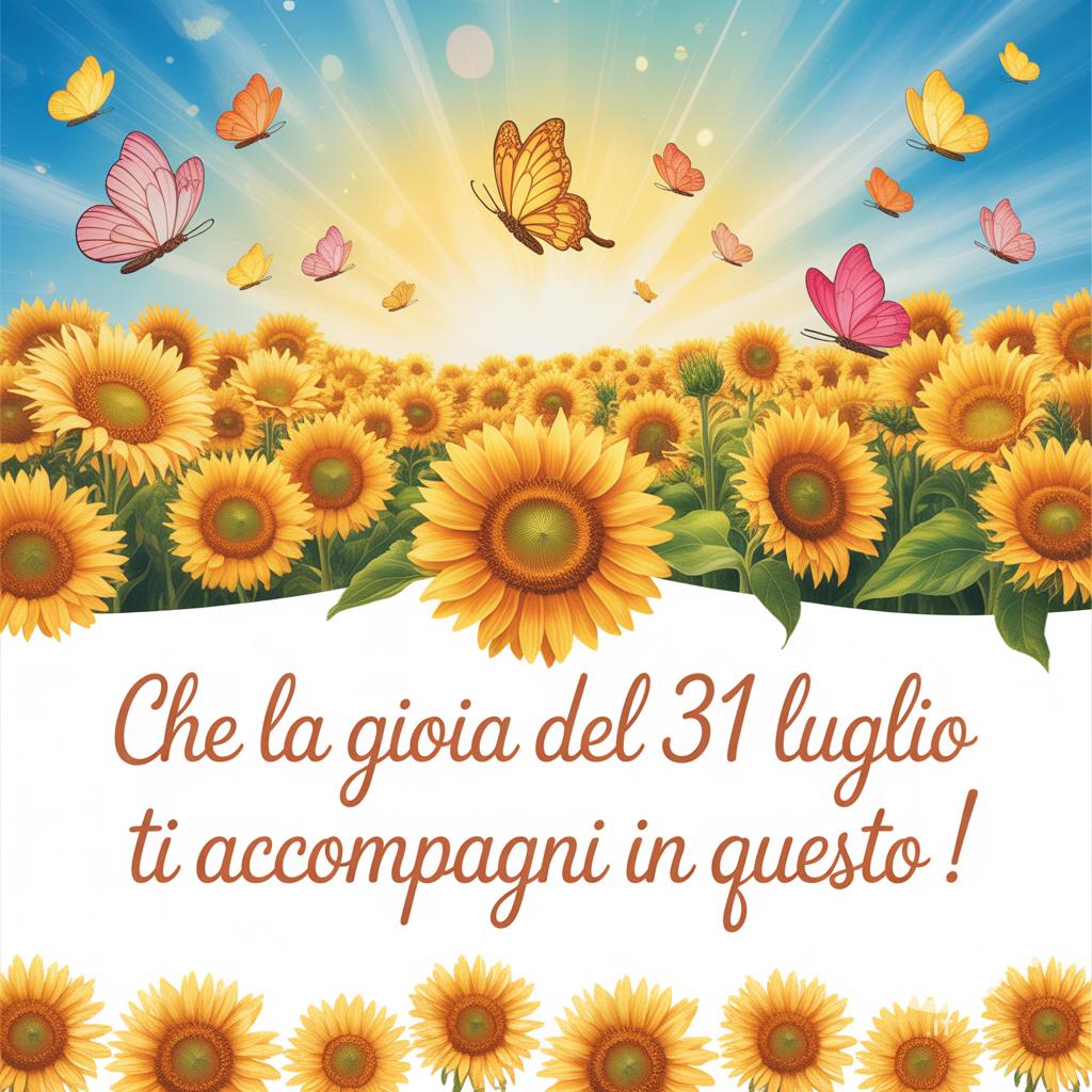 Che la gioia del 31 luglio  ti accompagni in questo !
