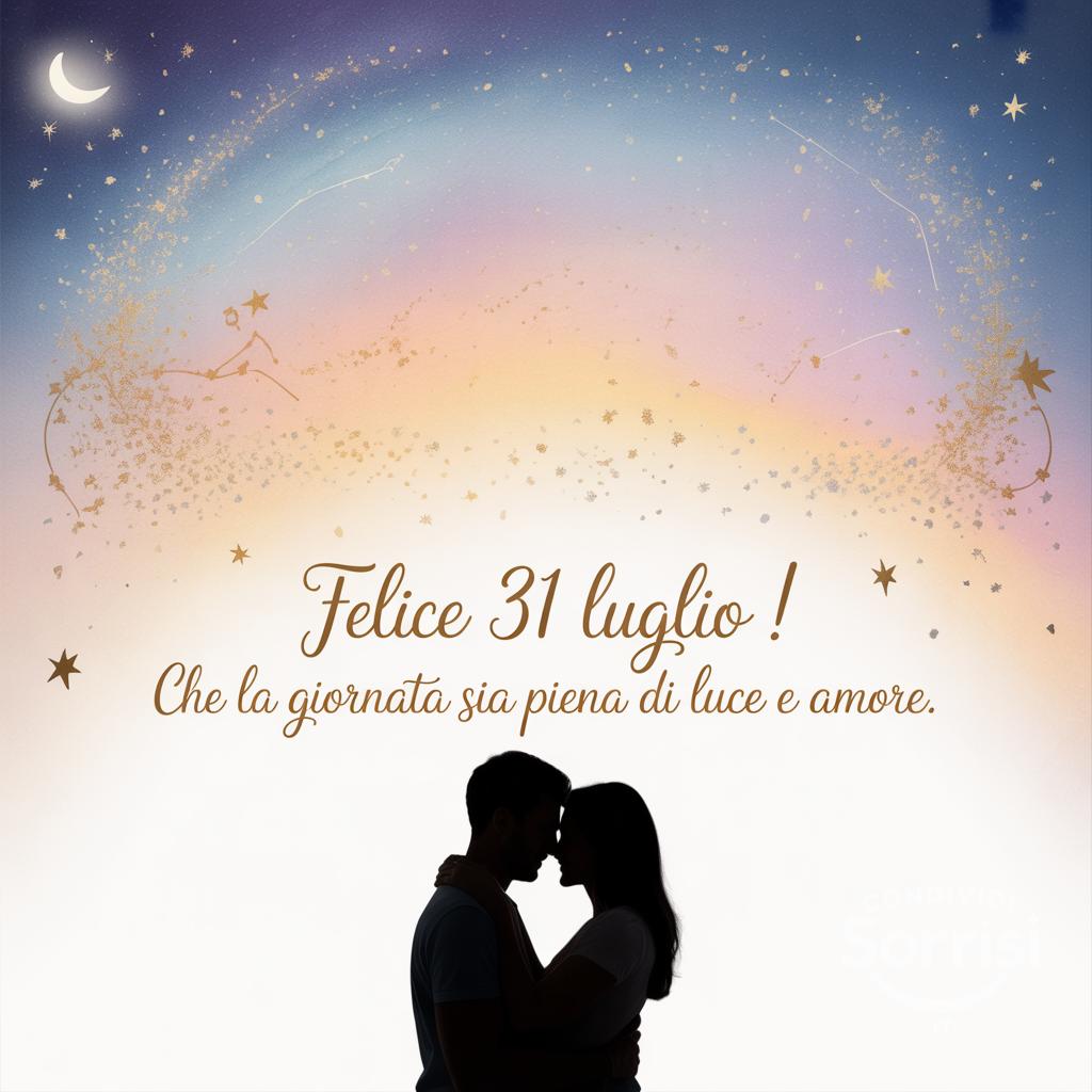Felice  31 luglio ! Che la giornata sia piena di luce e amore.