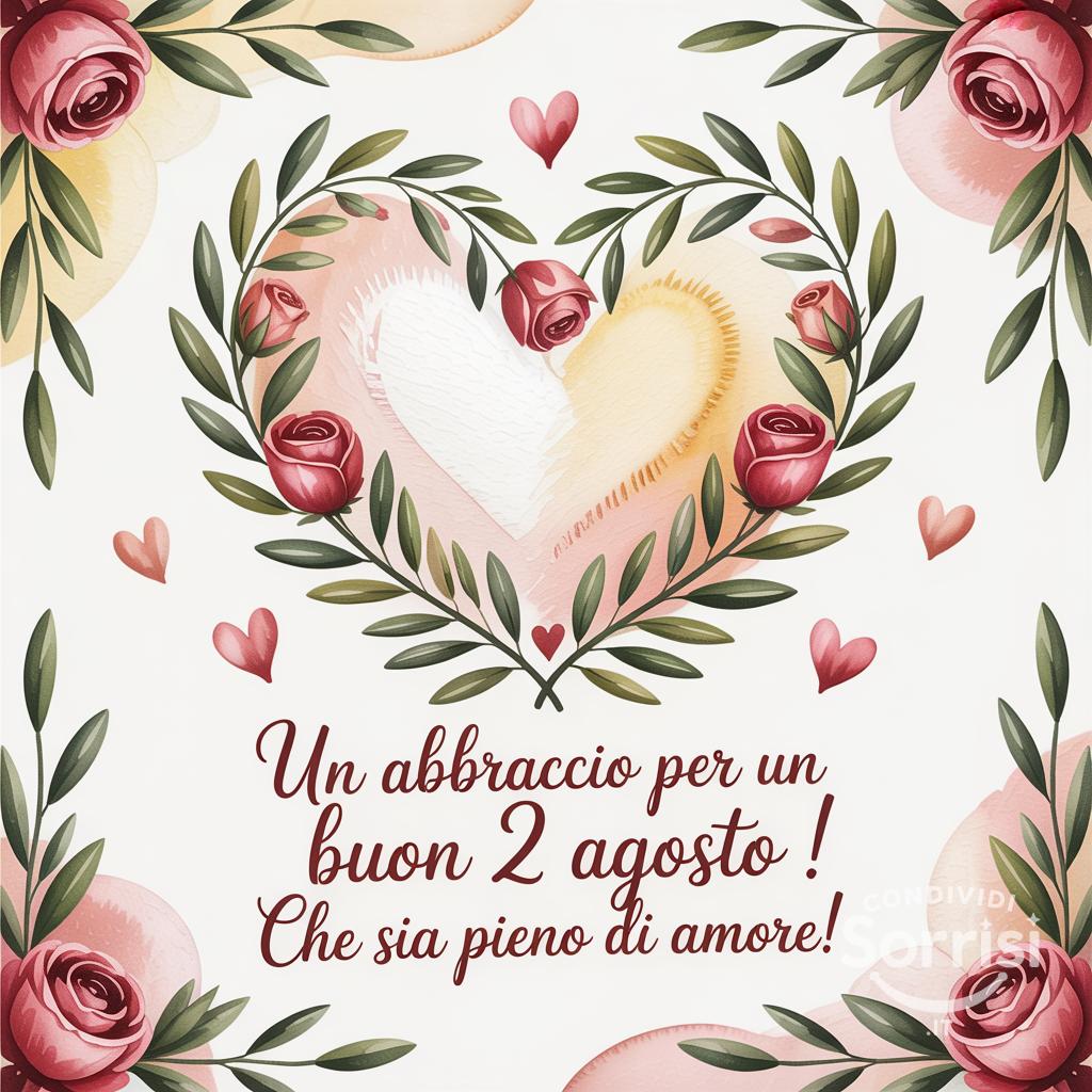 Un abbraccio per un buon  2 agosto ! Che sia pieno di amore!