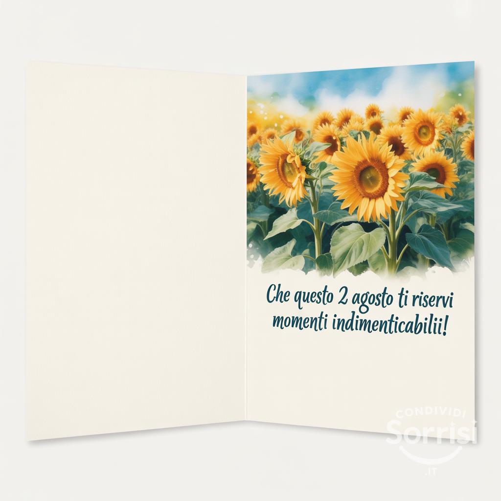 Che questo  2 agosto  ti riservi momenti indimenticabili!