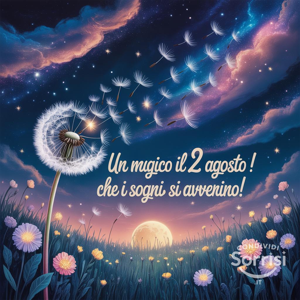 Un  magico il 2 agosto ! Che i sogni si avverino!