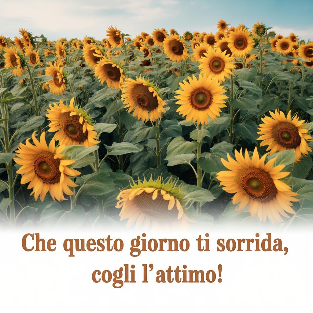 Che questo giorno ti sorrida, cogli l'attimo!