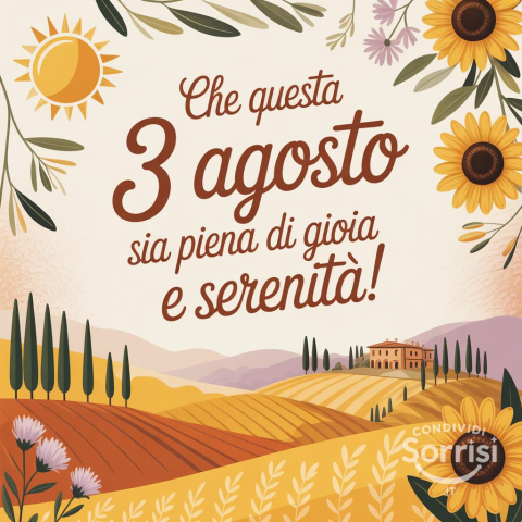 Buongiorno e Buona Domenica: Un Augurio per il 3 Agosto 2025