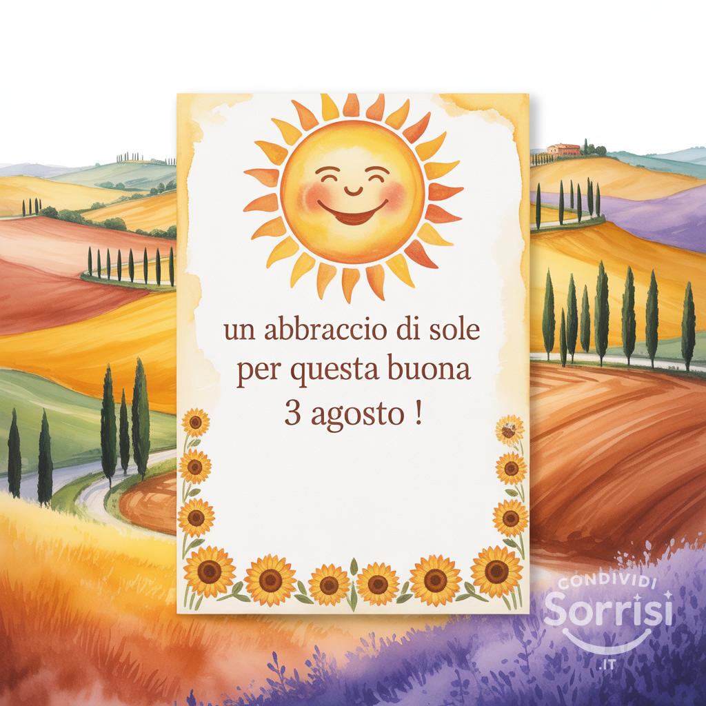 Un abbraccio di sole per questa buona  3 agosto !