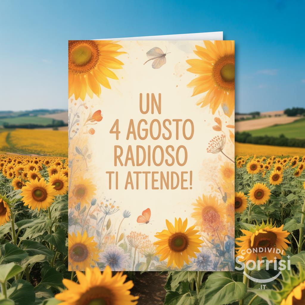 Un  4 agosto radioso ti attende!