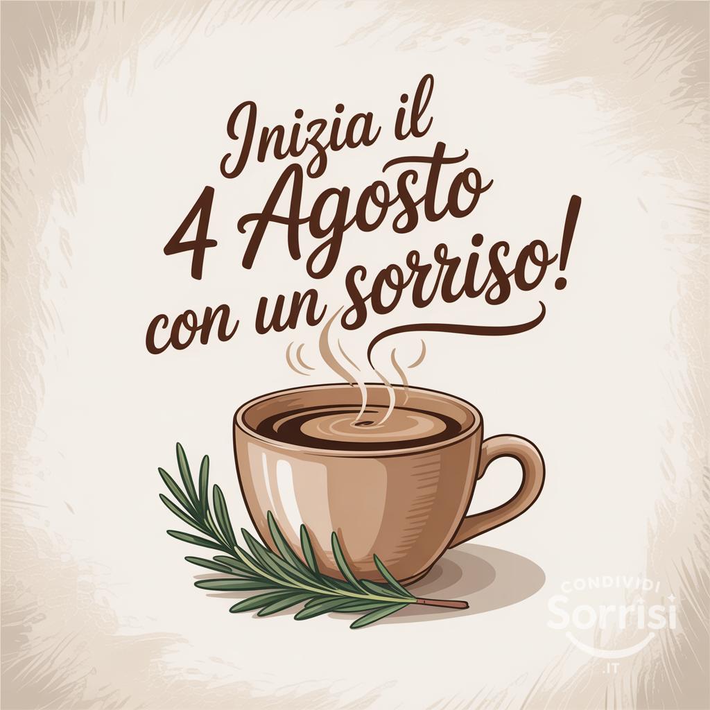 Inizia il  4 agosto con un sorriso!