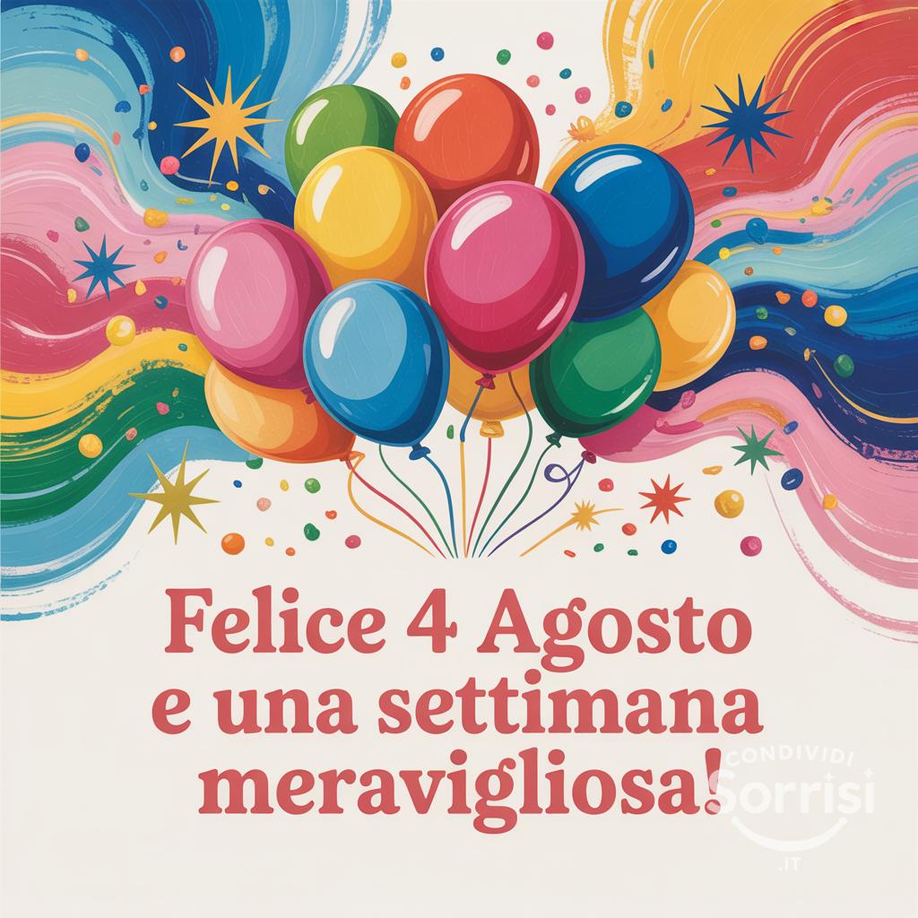 Felice  4 agosto e una settimana meravigliosa!