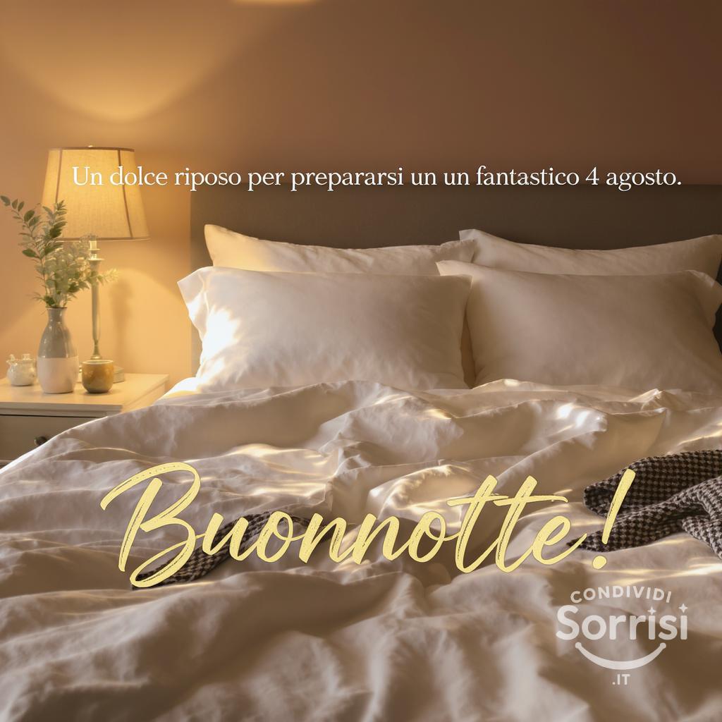 Un dolce riposo per prepararsi a un fantastico  4 agosto . Buonanotte!