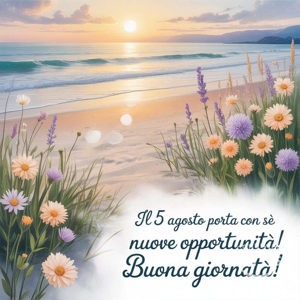 Il 5 agosto  porta con sé nuove opportunità! Buona giornata!
