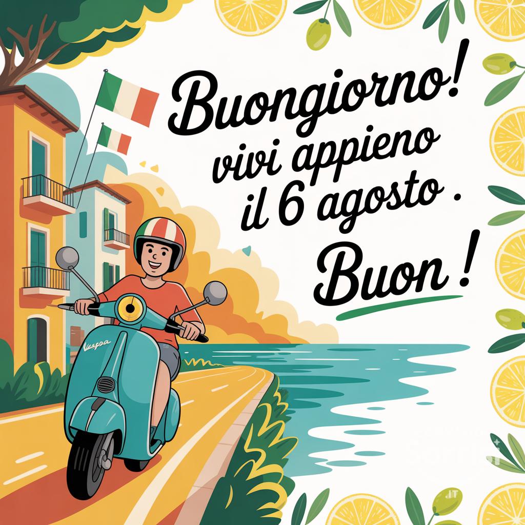 Buongiorno! Vivi appieno il 6 agosto . Buon !