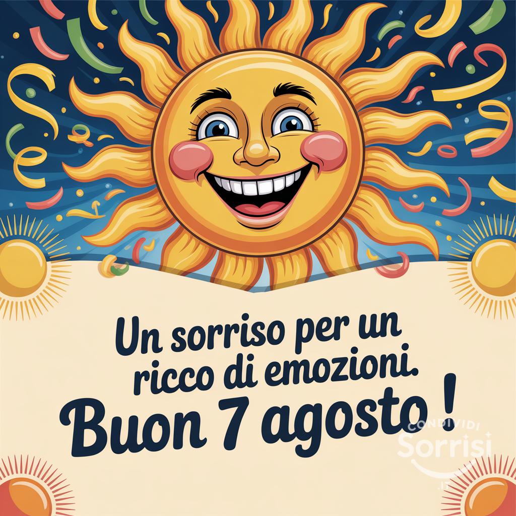 Un sorriso per un  ricco di emozioni. Buon 7 agosto !