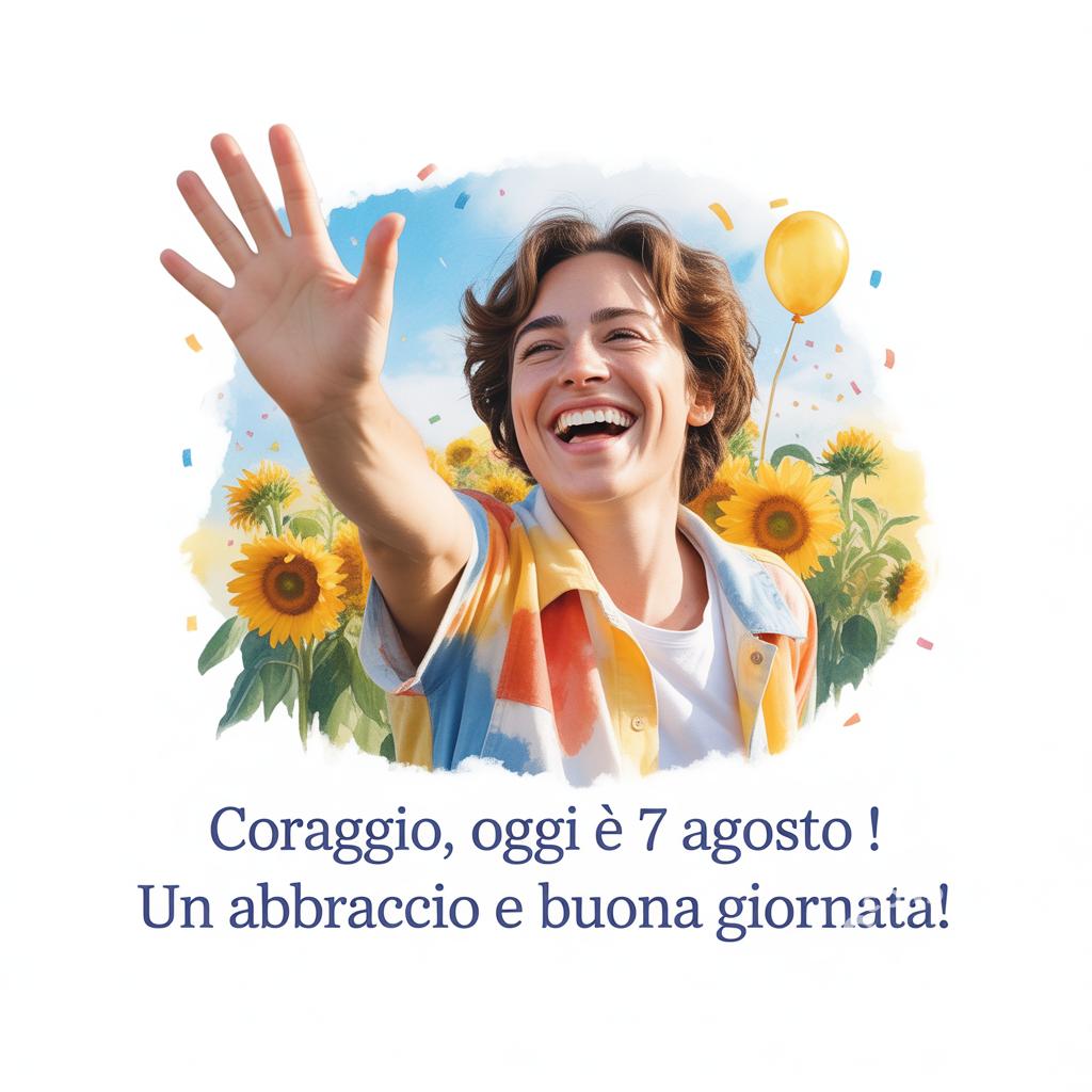 Coraggio, oggi è  7 agosto ! Un abbraccio e buona giornata!