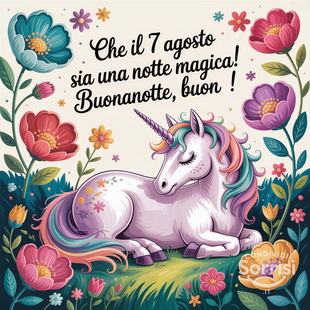 Che il 7 agosto  sia una notte magica! Buonanotte, buon !
