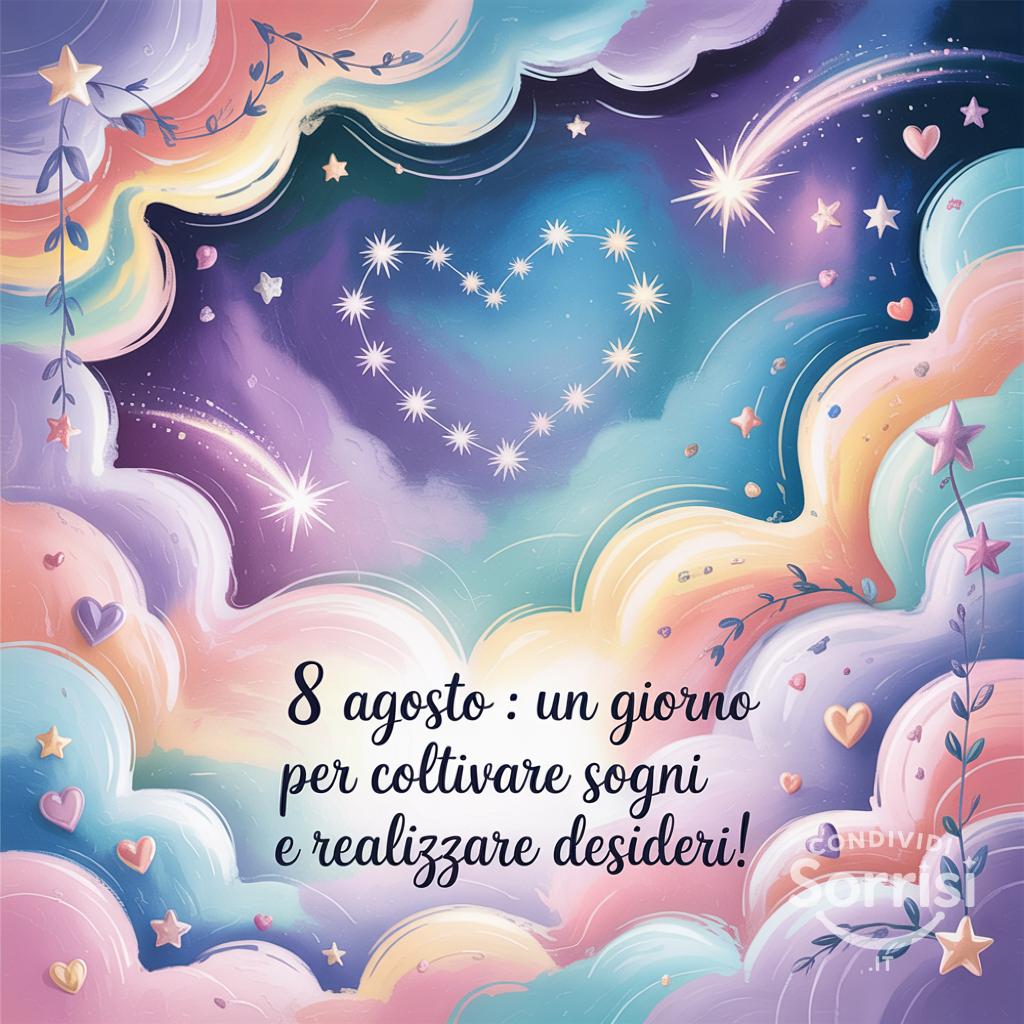 8 agosto : un giorno per coltivare sogni e realizzare desideri!