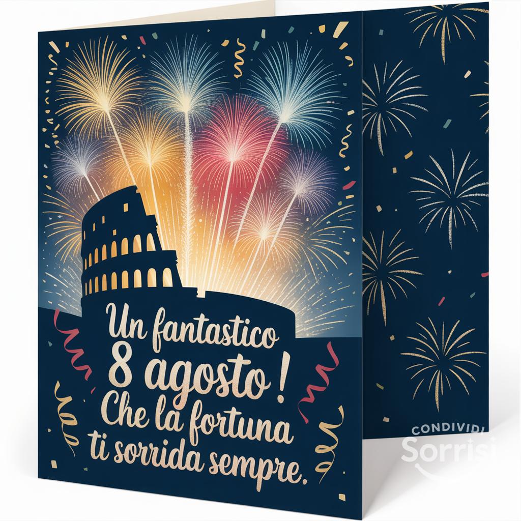 Un fantastico  8 agosto ! Che la fortuna ti sorrida sempre.