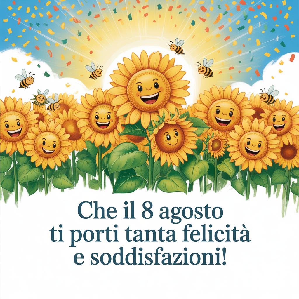 Che il  8 agosto  ti porti tanta felicità e soddisfazioni!