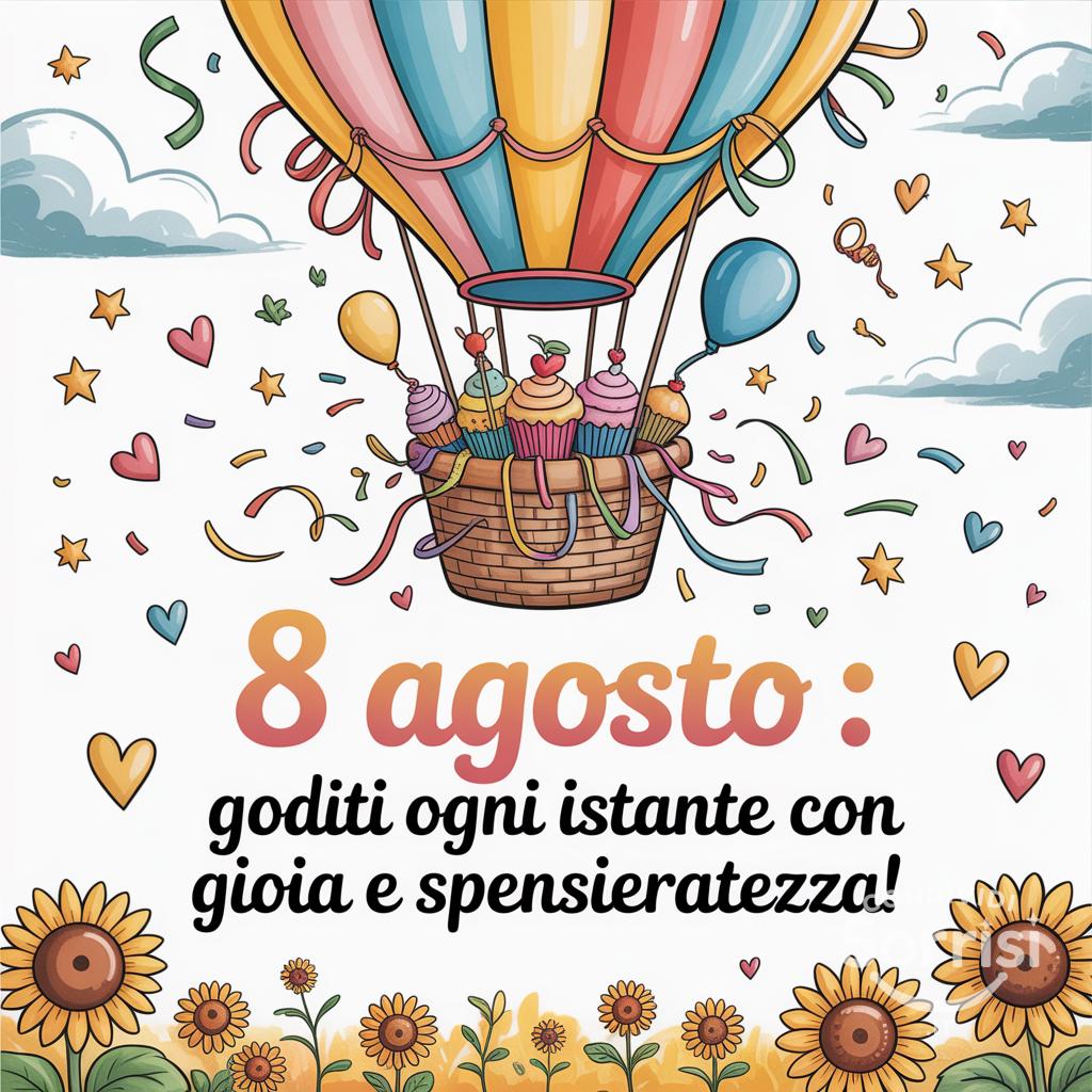 8 agosto : goditi ogni istante con gioia e spensieratezza!