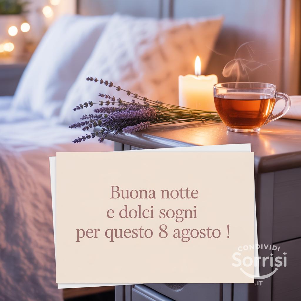 Buona notte e dolci sogni per questo  8 agosto !