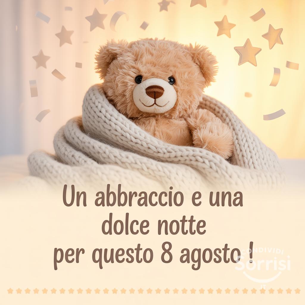 Un abbraccio e una dolce notte per questo  8 agosto !