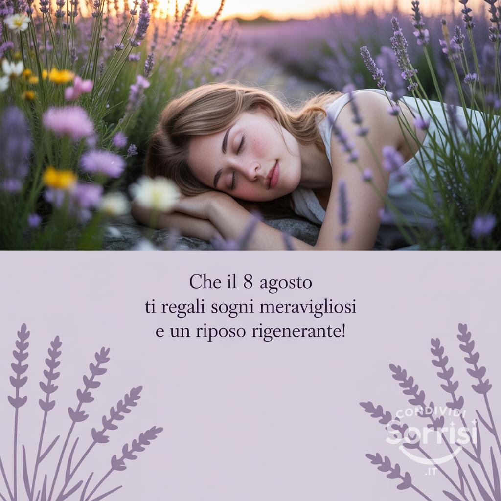 Che il  8 agosto  ti regali sogni meravigliosi e un riposo rigenerante!