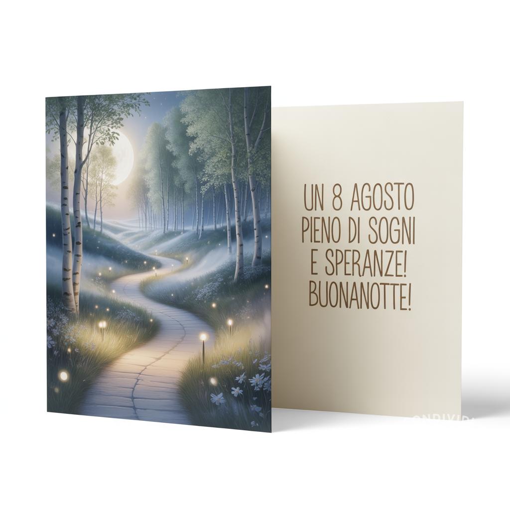 Un  8 agosto  pieno di sogni e speranze! Buonanotte!