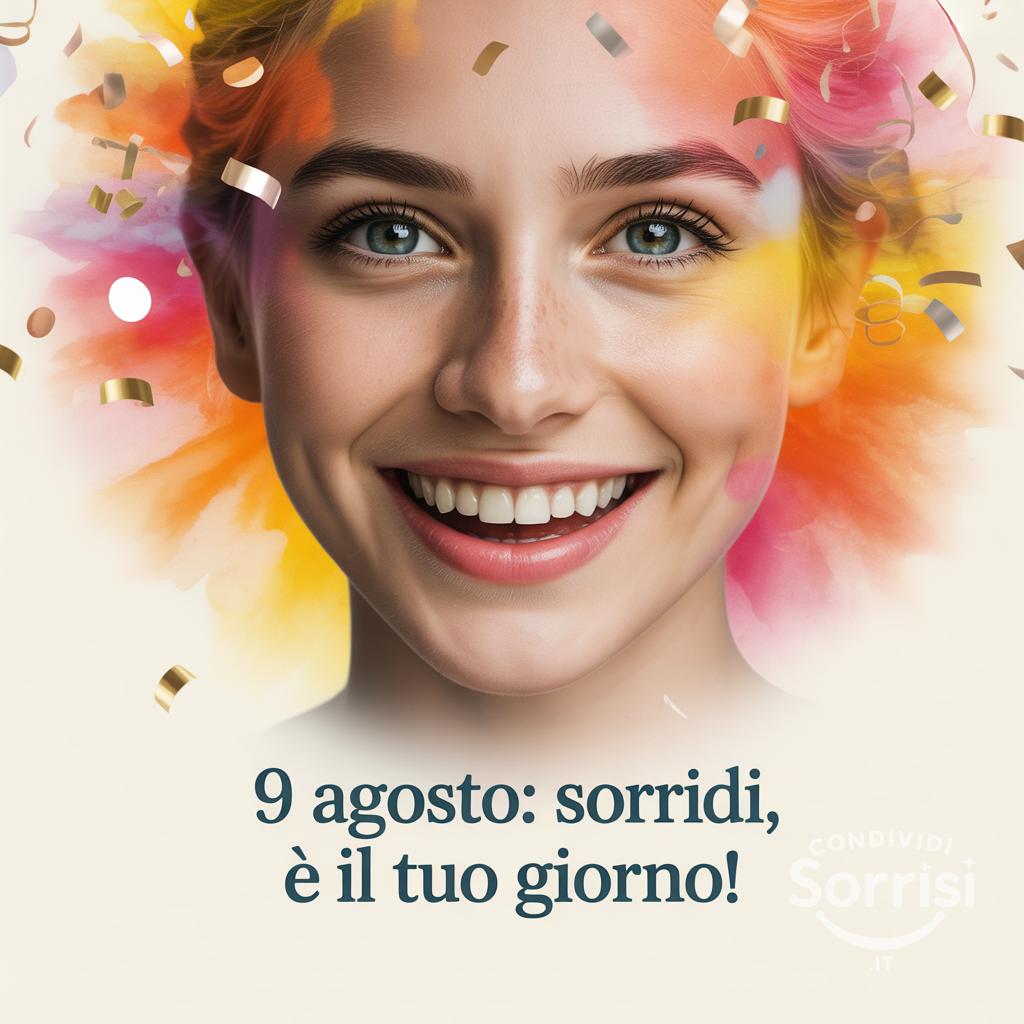 9 agosto: sorridi, è il tuo giorno!