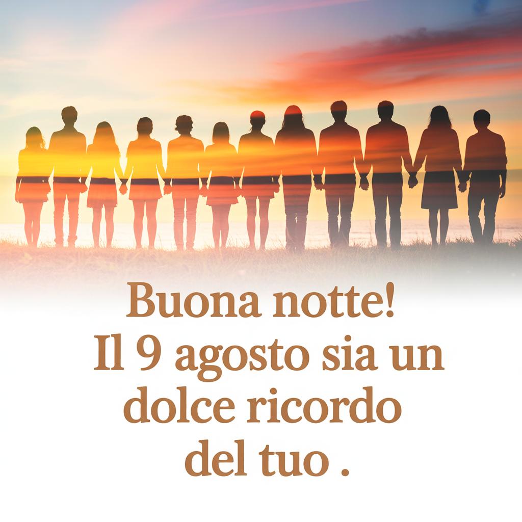 Buona notte! Il 9 agosto  sia un dolce ricordo del tuo .