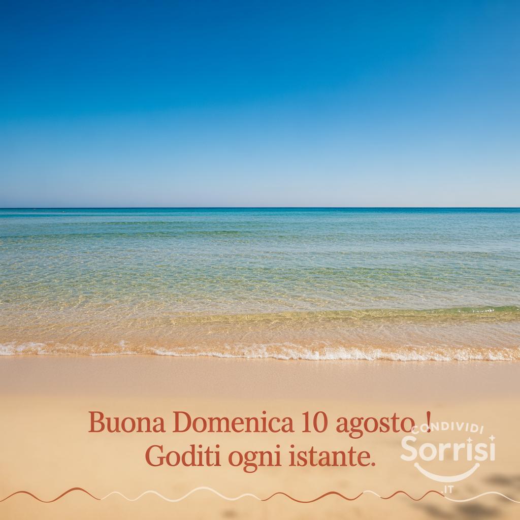 Buona domenica 10 agosto ! Goditi ogni istante.