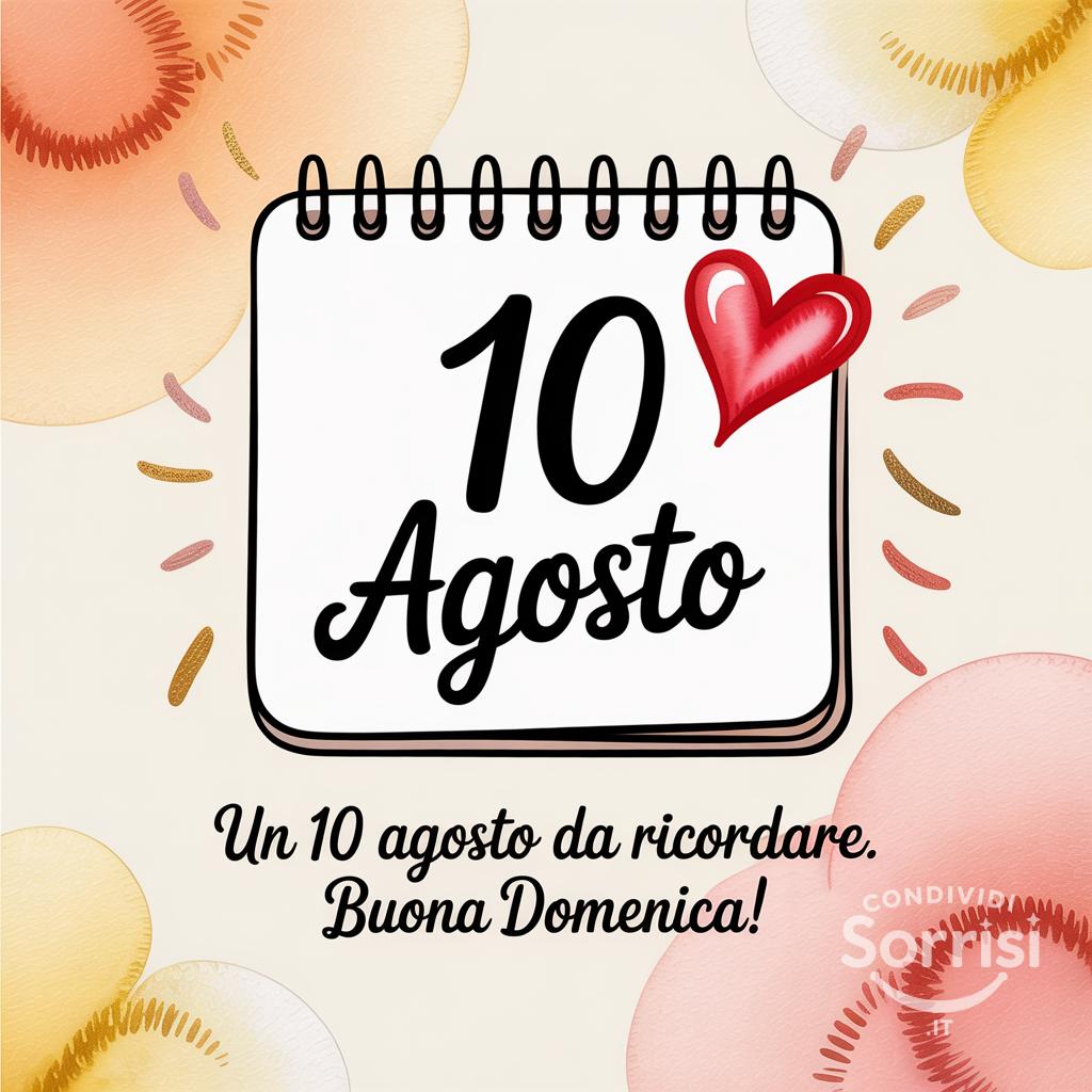 Un 10 agosto  da ricordare. Buona domenica!