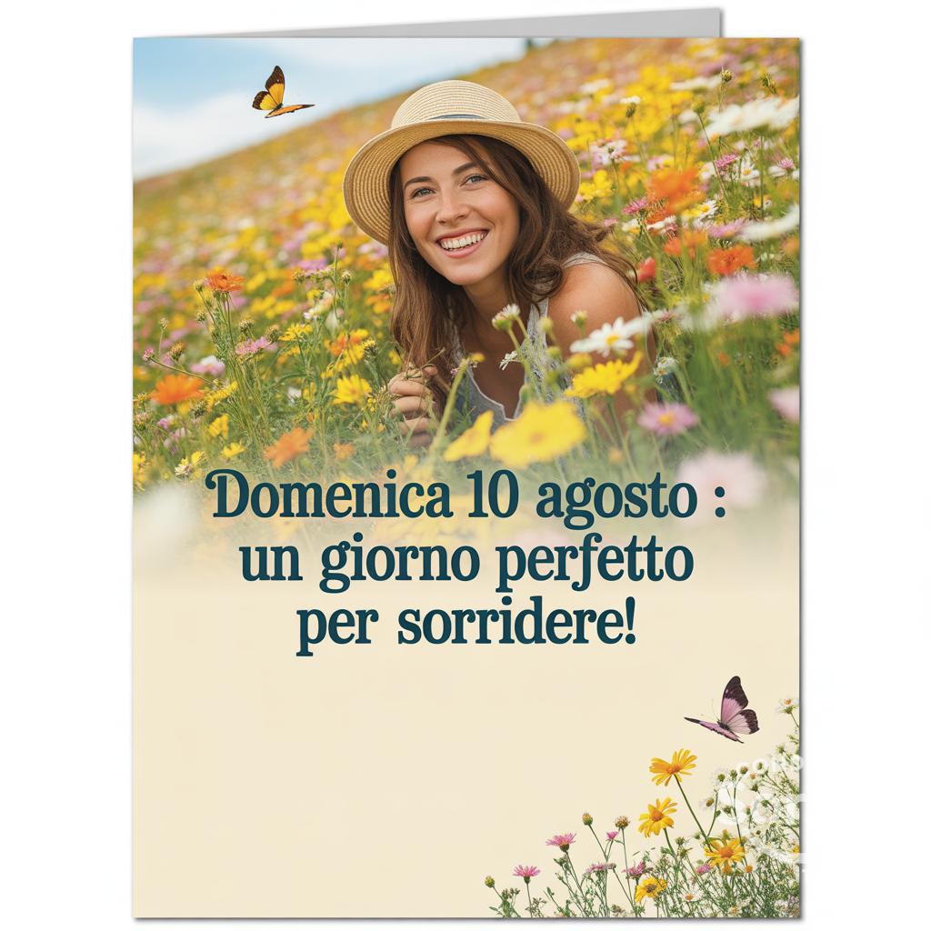 Domenica 10 agosto : un giorno perfetto per sorridere!