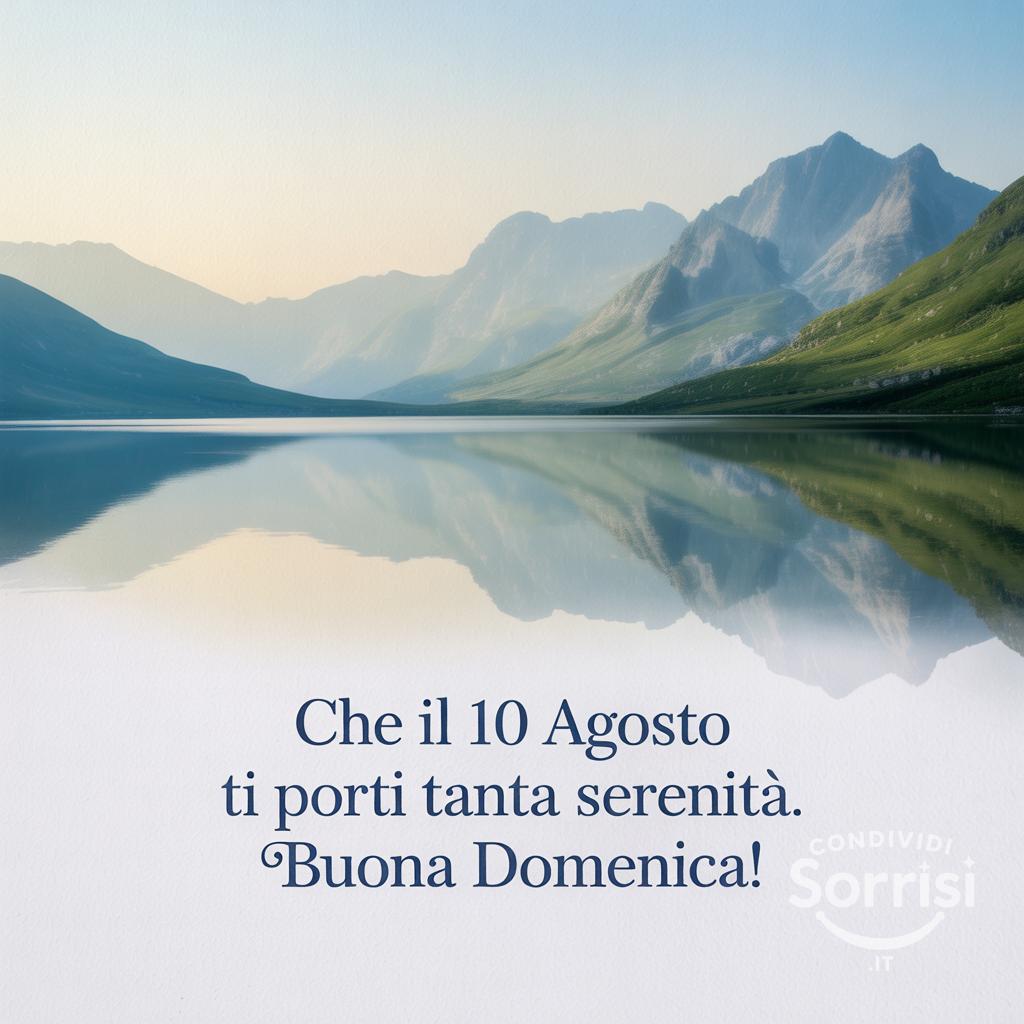 Che il 10 agosto  ti porti tanta serenità. Buona domenica!