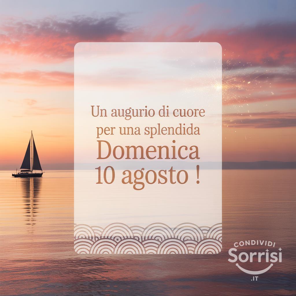 Un augurio di cuore per una splendida domenica 10 agosto !