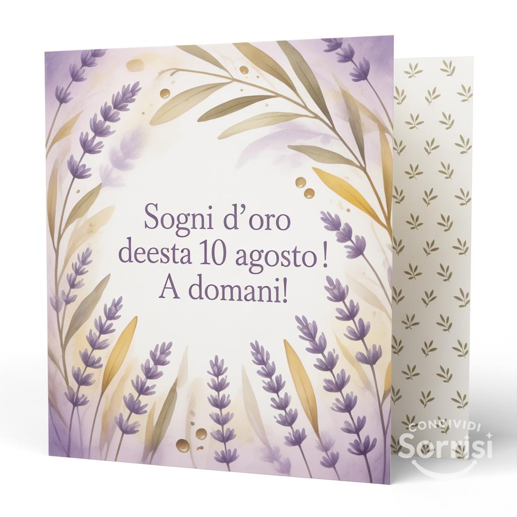Sogni d'oro questa  10 agosto ! A domani!