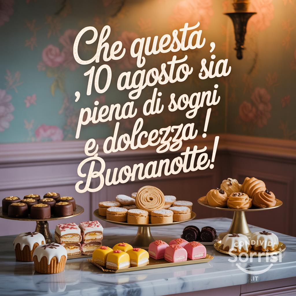 Che questa , 10 agosto , sia piena di sogni e dolcezza! Buonanotte!