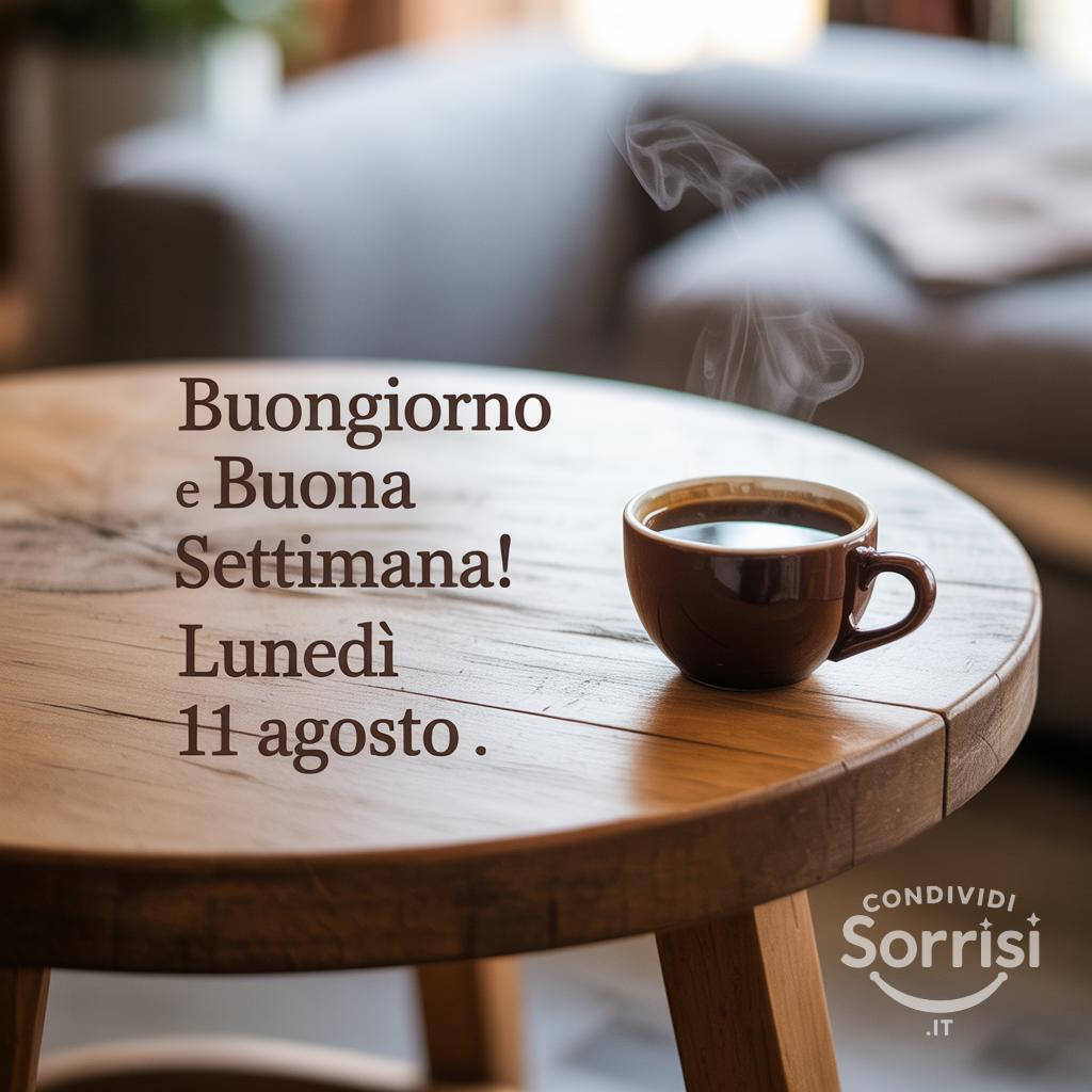 Buongiorno e buona settimana! Lunedì 11 agosto .