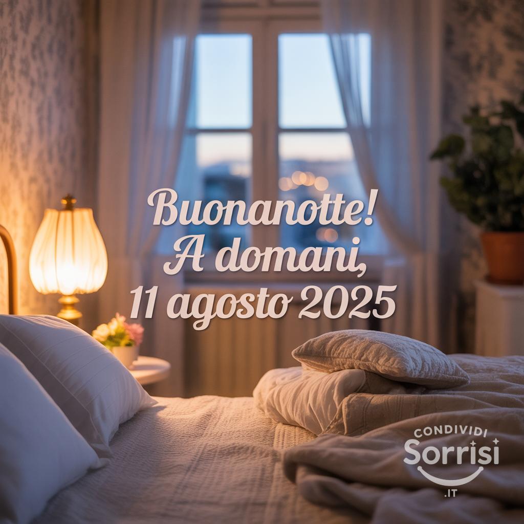 A domani, 11 agosto ! Buonanotte e felice lunedì!