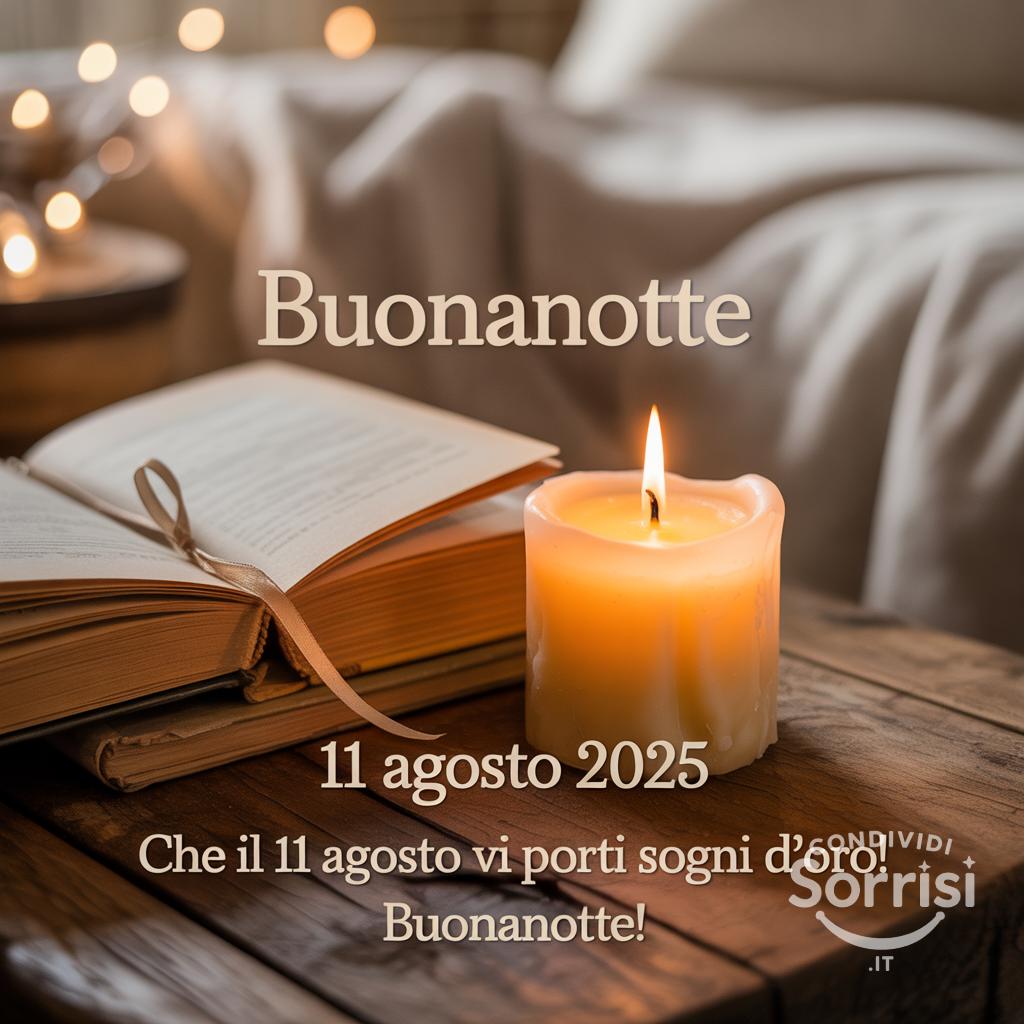 Che il 11 agosto  vi porti sogni d'oro! Buonanotte!