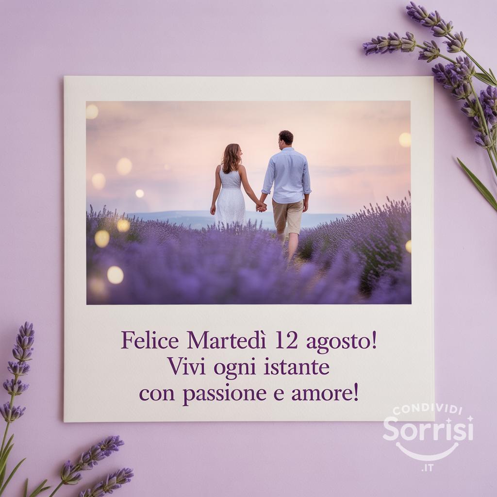 Felice martedì 12 agosto! Vivi ogni istante con passione e amore!