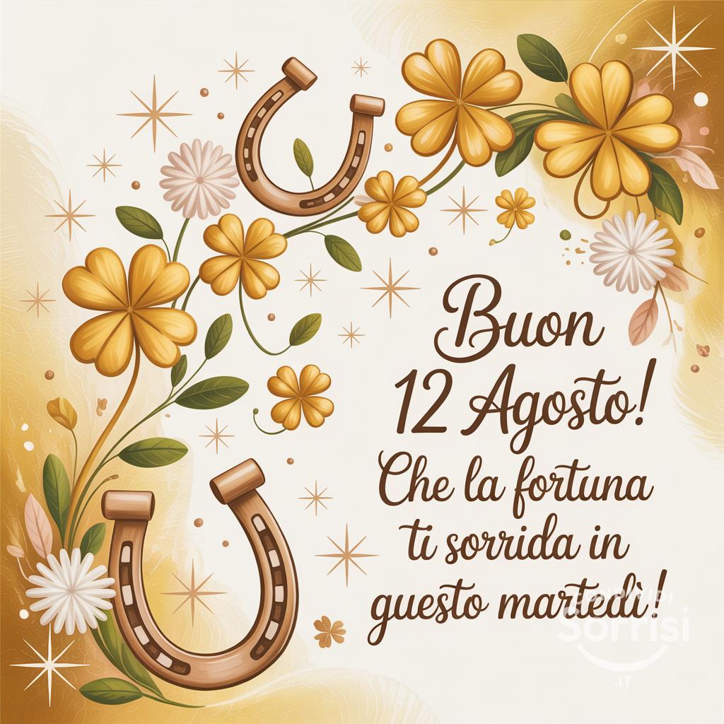Buon 12 agosto! Che la fortuna ti sorrida in questo martedì!