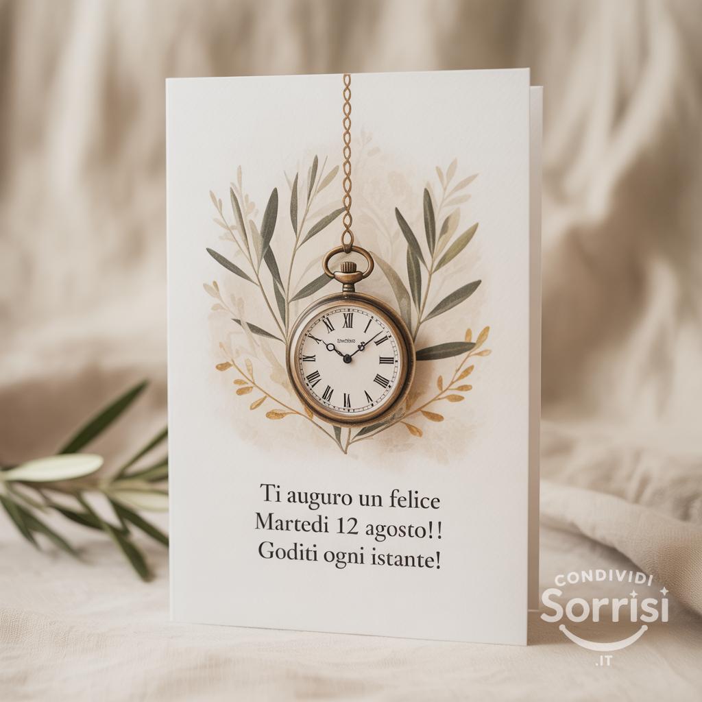 Ti auguro un felice martedì 12 agosto! Goditi ogni istante!